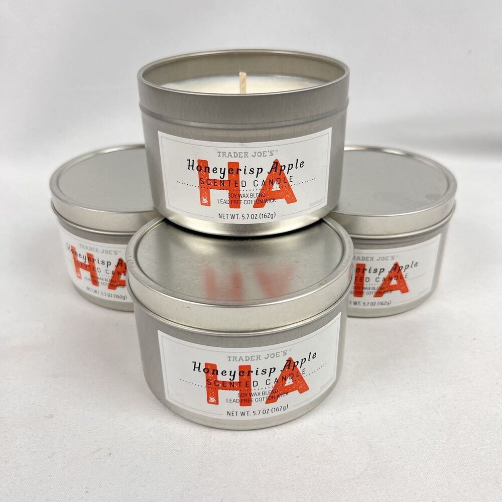 Trader Joe’s Honeycrisp Apple Candles Set of 2 Fall Farmhouse Home Decor